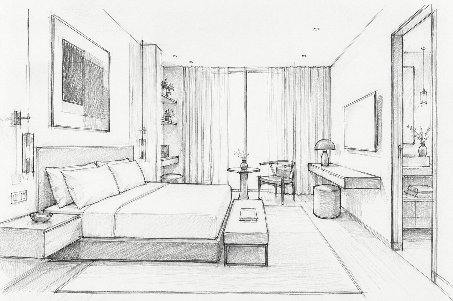 Musterzimmer Skizze